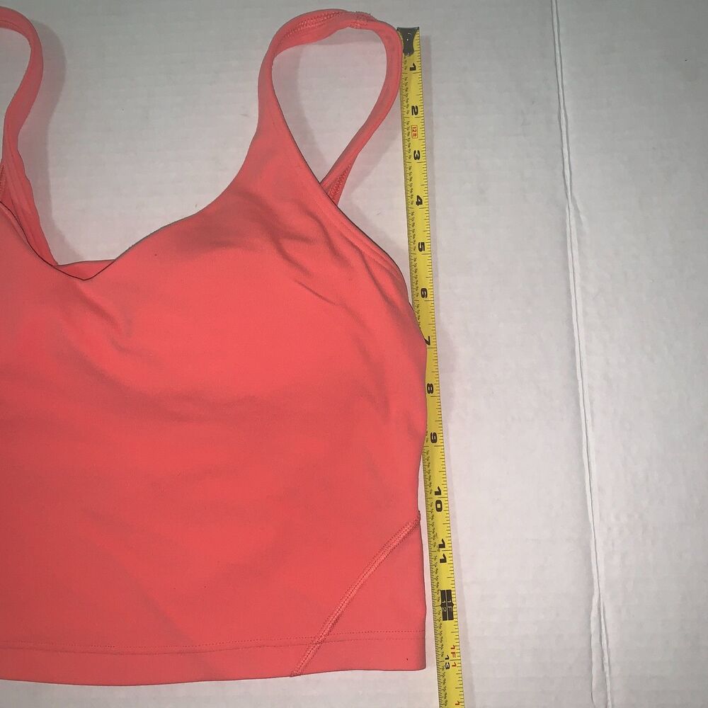 Lululemon Align Shelf Bra Tank Top Coral Pink Size 6 Built-In Support Yoga - Picture 4 of 5